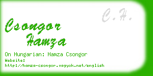 csongor hamza business card